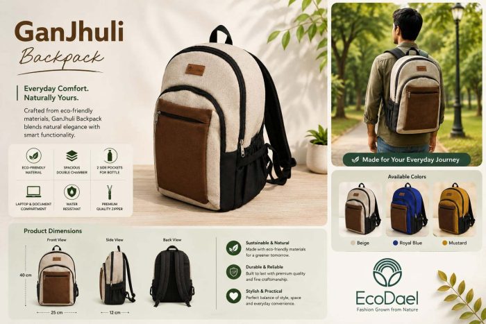 GanJhuli Backpack – Everyday Comfort, Naturally Yours