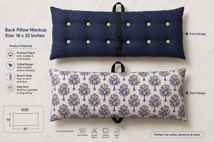16X32-Back-Pillow-02 EcoDael Reversible Back Pillow – 16 × 32 Inches
