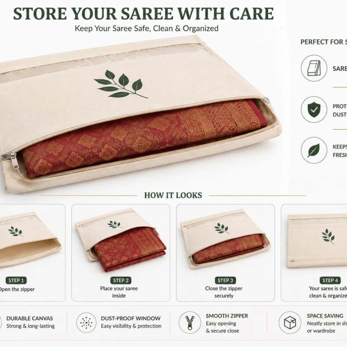 6pak-bag-2 6-Piece Saree Organizer Bag Combo – 14.5 × 16 Inch