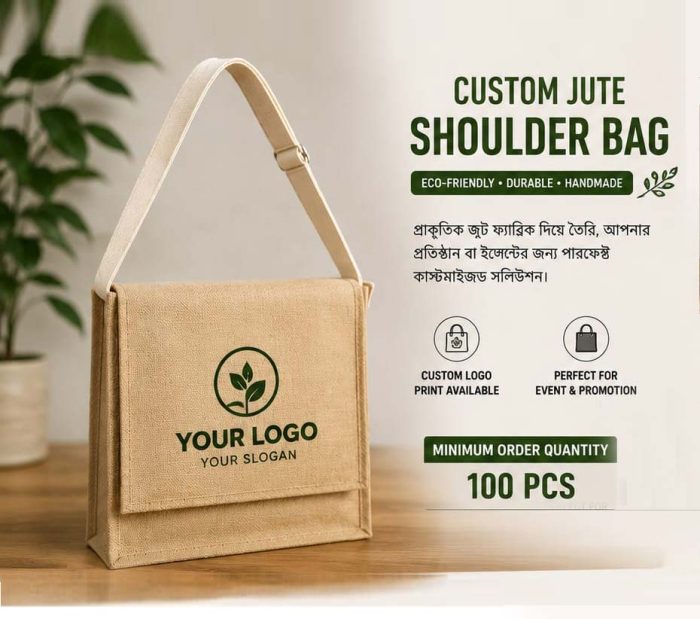 Customized-01 custom jute shoulder bag