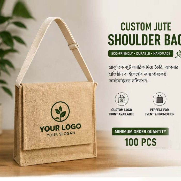 Customized-01 custom jute shoulder bag
