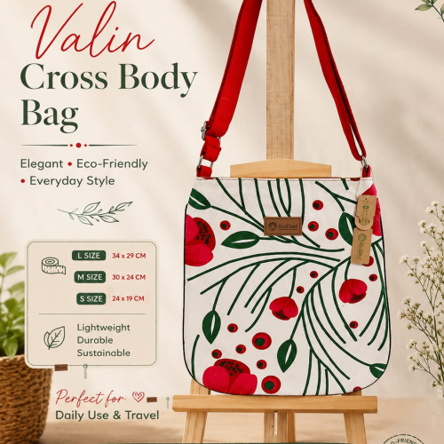 Valin-3 Valin Cross Body Bag – EcoDael botanical floral bag