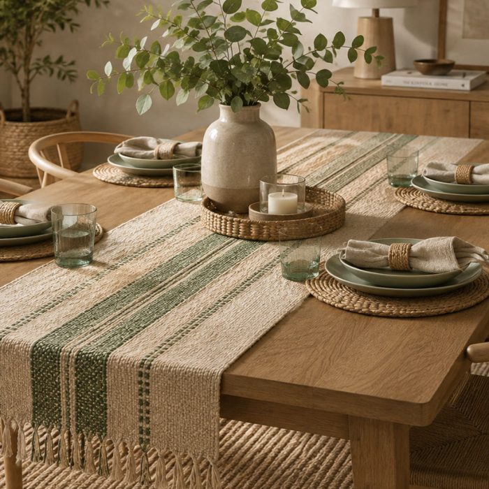 cat-dyning-table Premium Table Runner Set