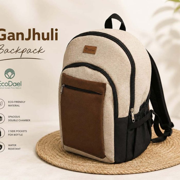 GanJhuli eco-friendly laptop backpack with laptop compartment
