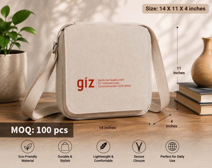 Cross-body-02 Eco-Friendly Jute Cotton Crossbody Bag