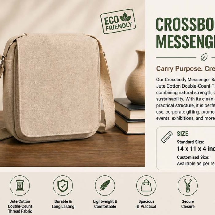 Cross-body-04 Eco-Friendly Jute Cotton Crossbody Bag
