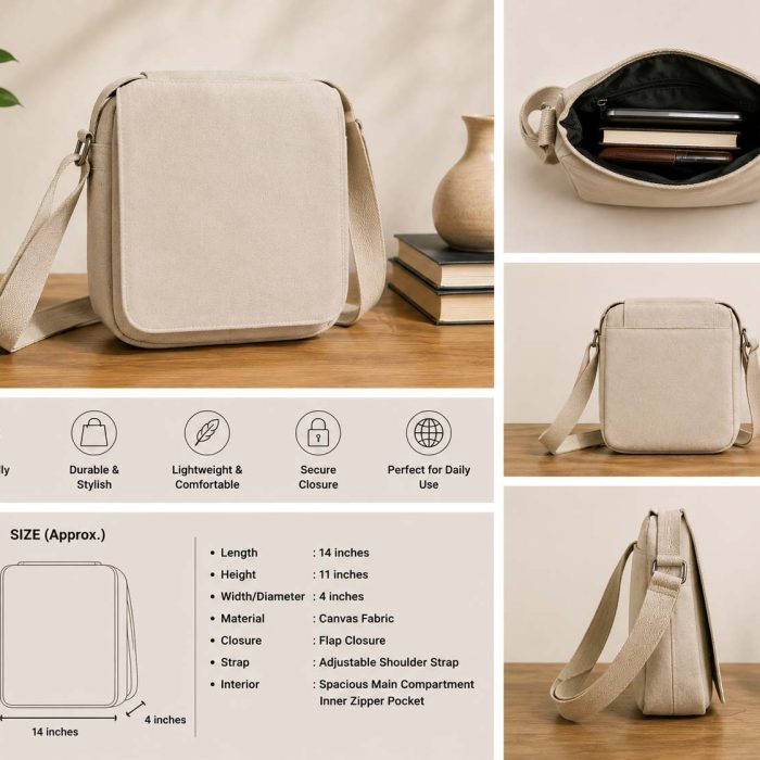 Cross-body-05 Eco-Friendly Jute Cotton Crossbody Bag