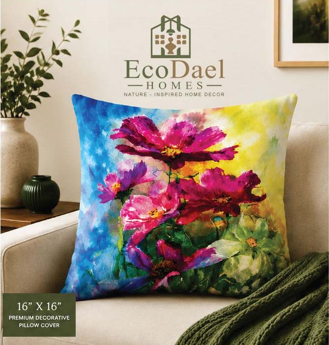 water-color-bloom-01 watercolor bloom floral cushion cover