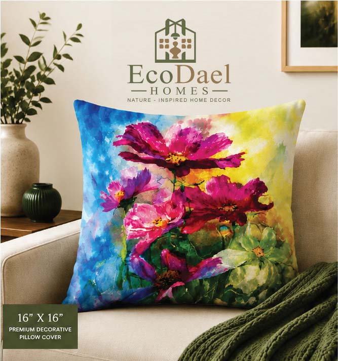water-color-bloom-01 watercolor bloom floral cushion cover